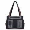 Torebka Damska Shopper Bag 2 Komory firmy Hernan 3892-1 Czarna/Szara
